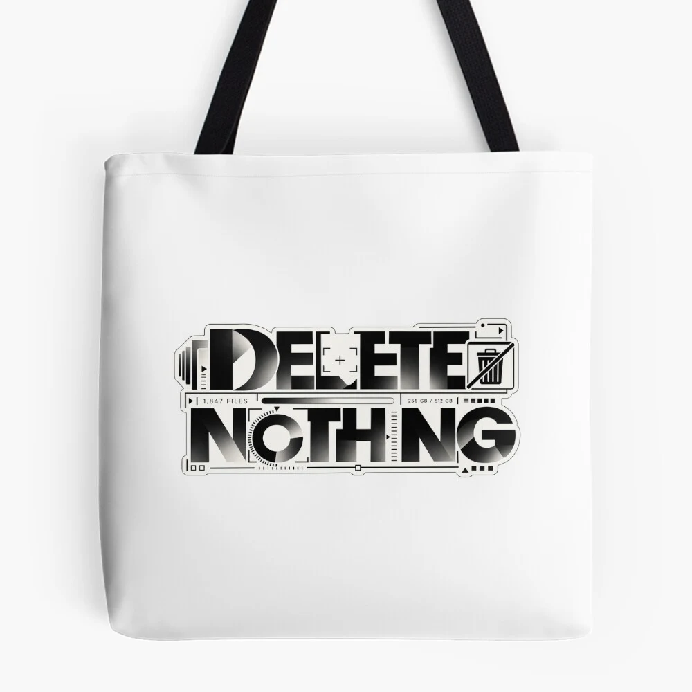 DELETE NOTHING — Tote bag doublé